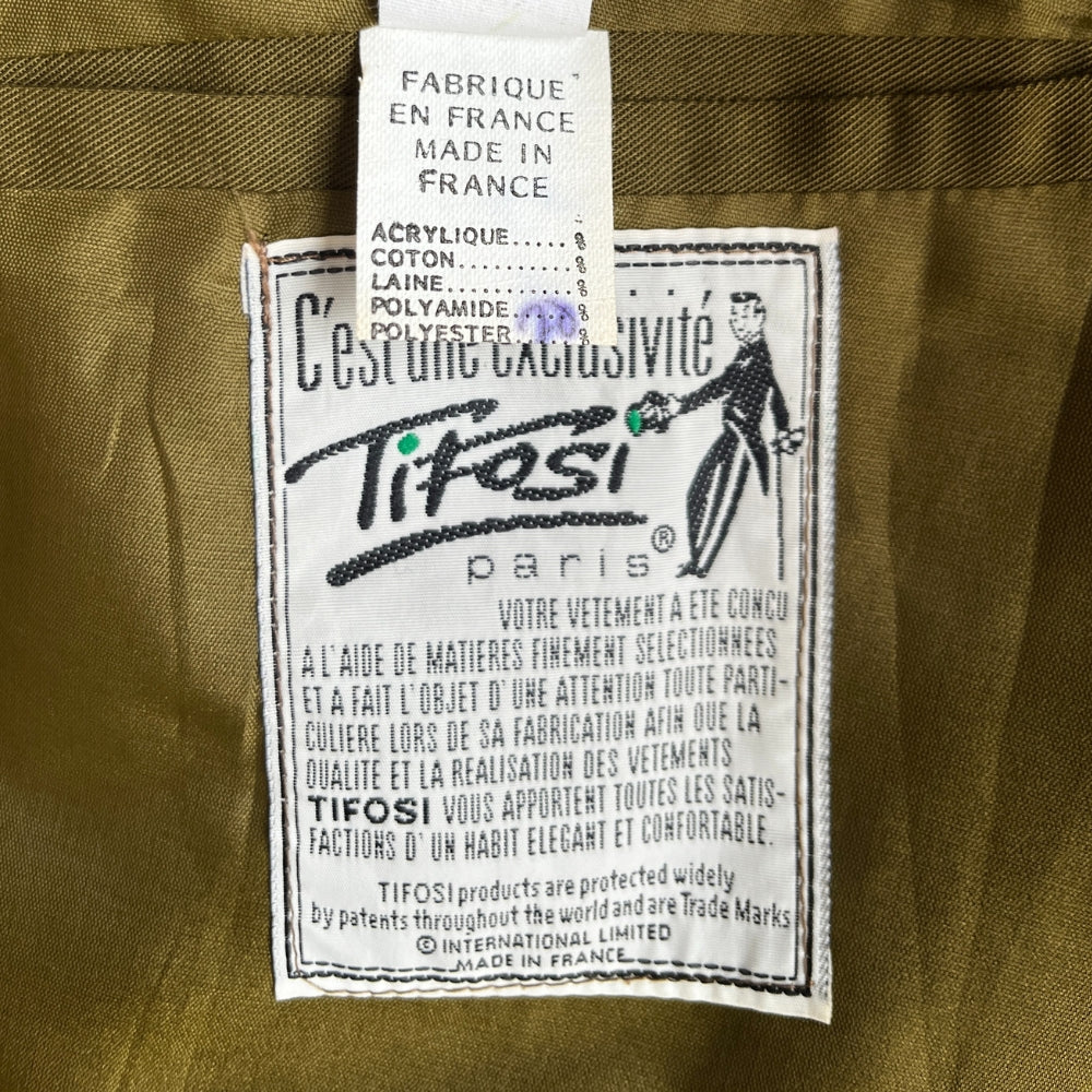 90s "Tifosi" french double breasted tailored jacket