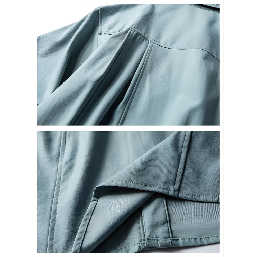 Oversized Back Twi-tucked Twill Shirts