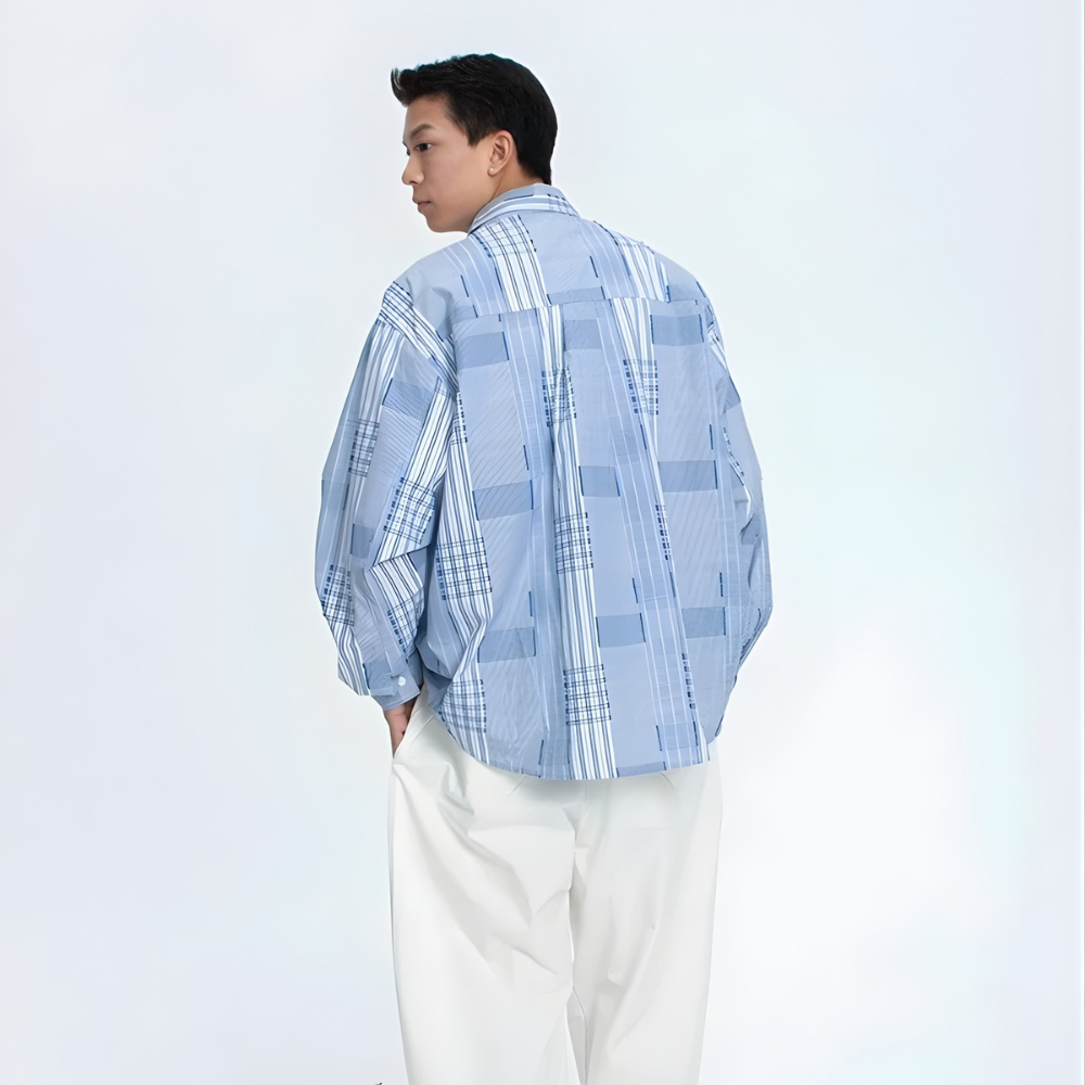 Oversized Patched Work Shirts