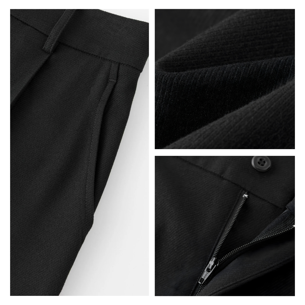 High Waisted Straight Leg Trousers