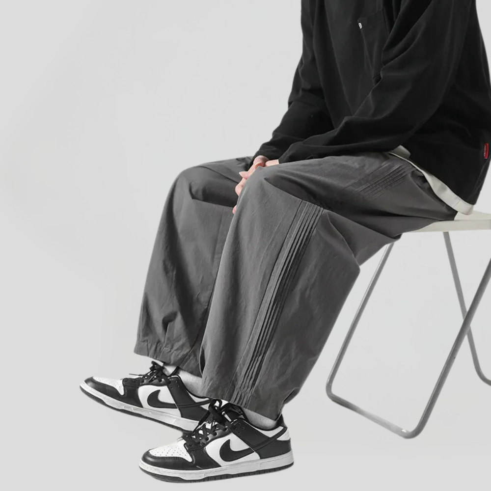 Waist Lope Belted Straight Jogger Pants