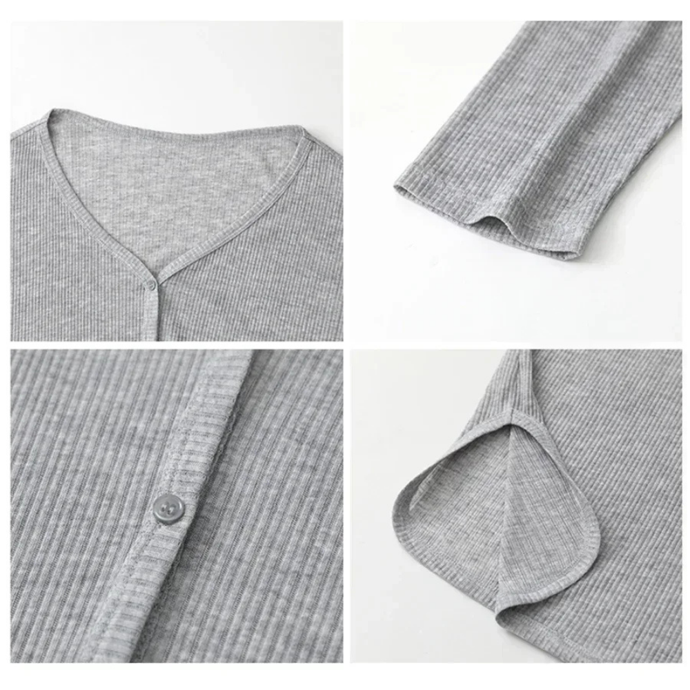 V-neck Long Sleeved Cardigan