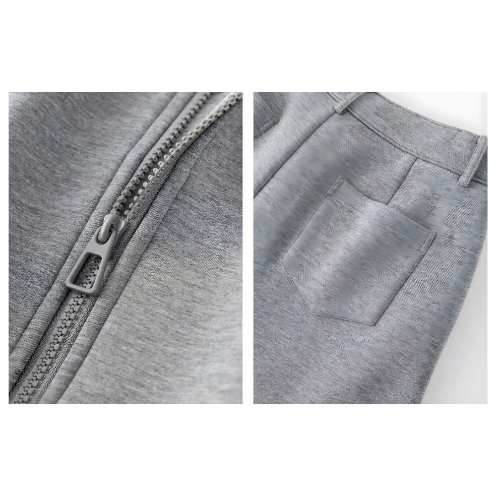 Oversized Sweat Jacket and Casual Pants Suit