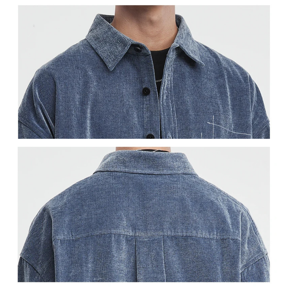 Fake Pocket Designed Broad Shirts