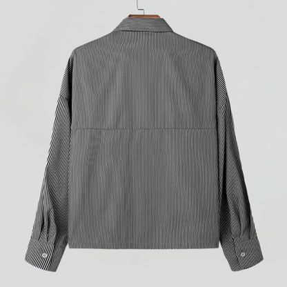 Short Length Striped Long Sleeve Shirt