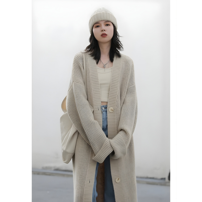Single Breasted Long Cardigan