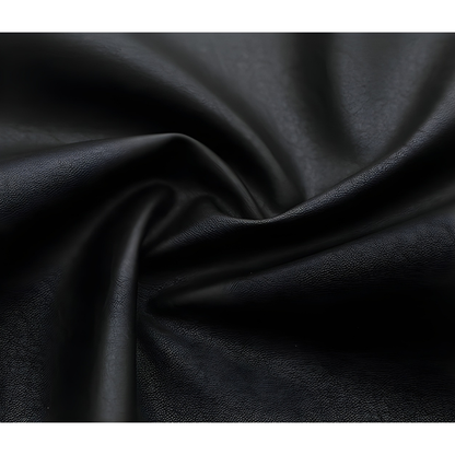 Stand Collar PU Leather Coat