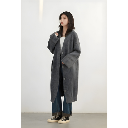 Single Breasted Long Cardigan
