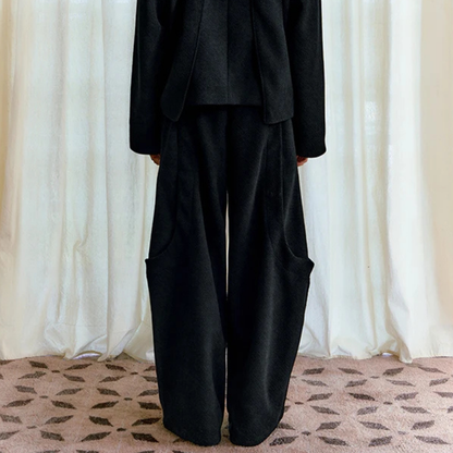 Knee Curving Casual Baggy Wide Leg Pants