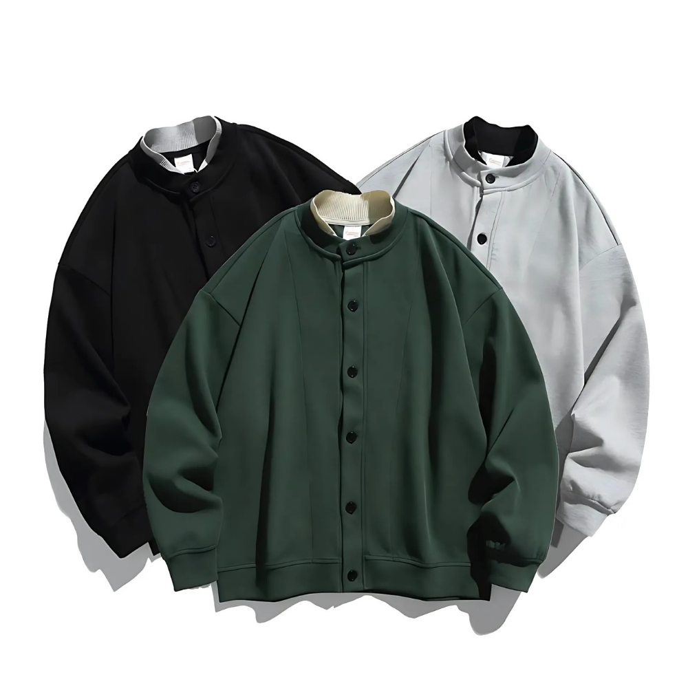 Stand Collar College like Cardigan