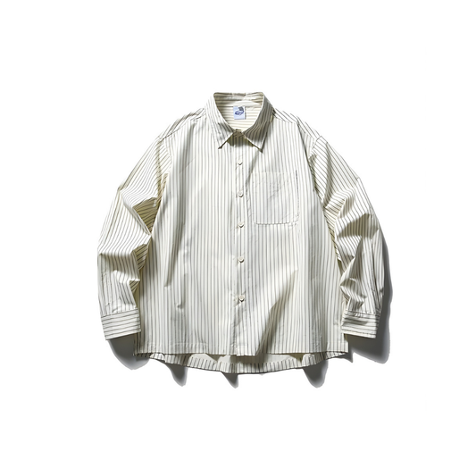 Loose Fit Stripe Long Sleeve Shirts