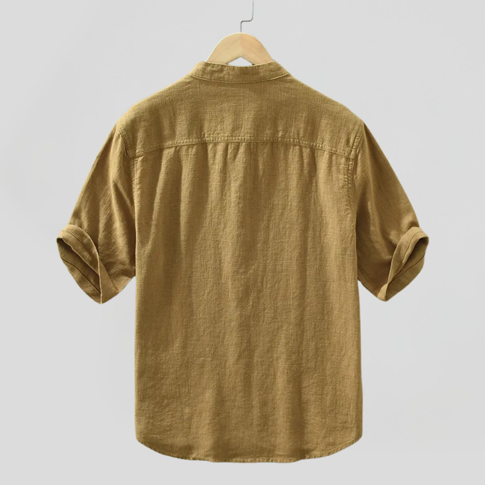 Cotton Linen Casual Pullover Shirt