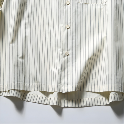 Loose Fit Stripe Long Sleeve Shirts