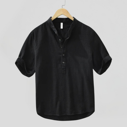 Cotton Linen Casual Pullover Shirt