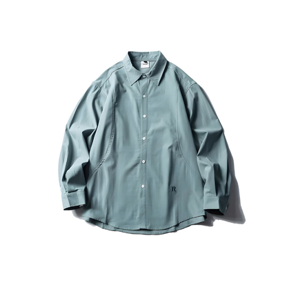 Oversized Back Twi-tucked Twill Shirts