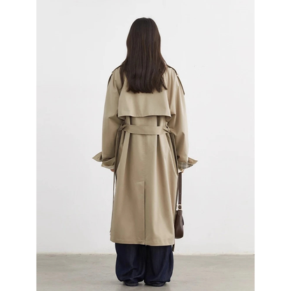 Oversized Check Designed Long Coat
