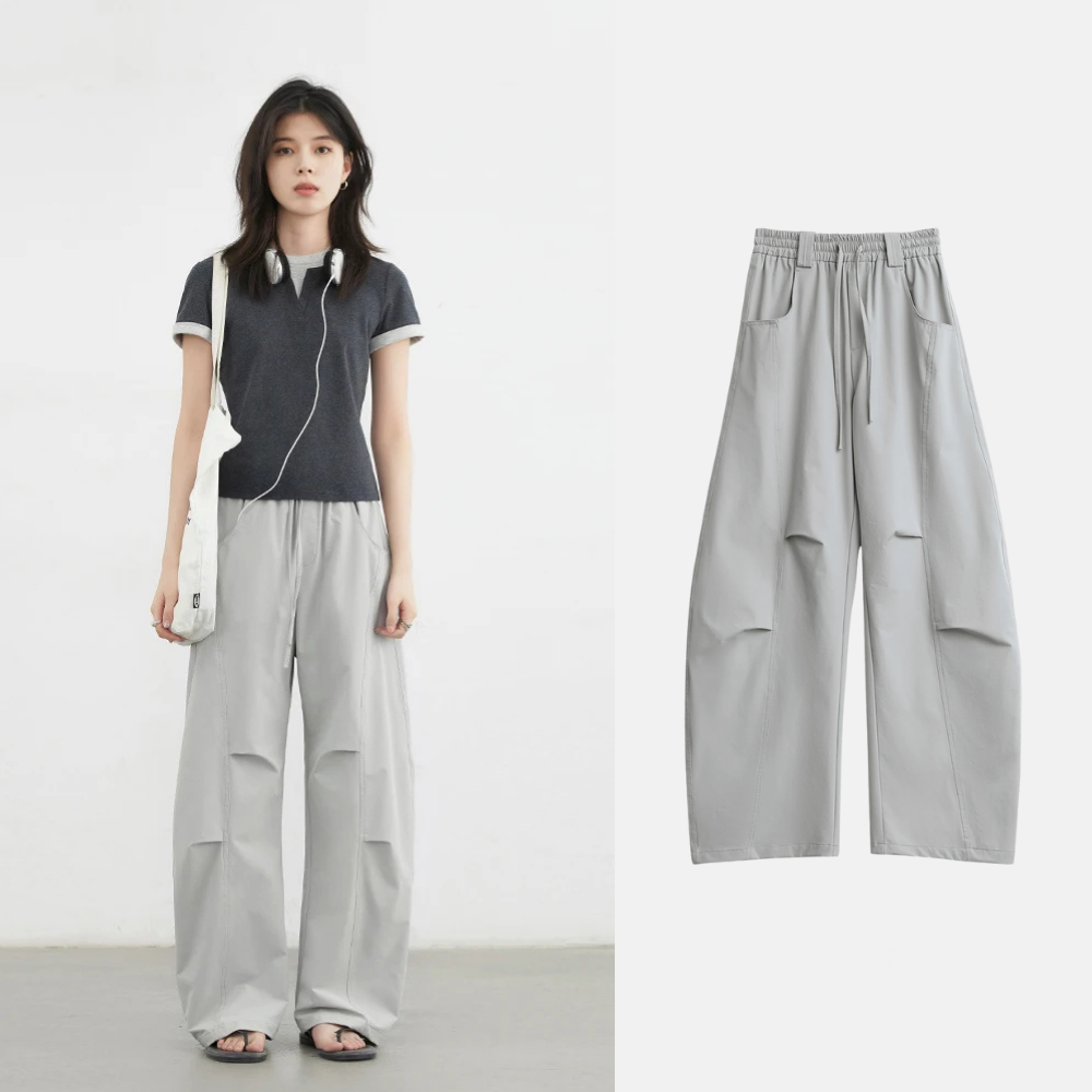 Wide Curve Tucking Pants