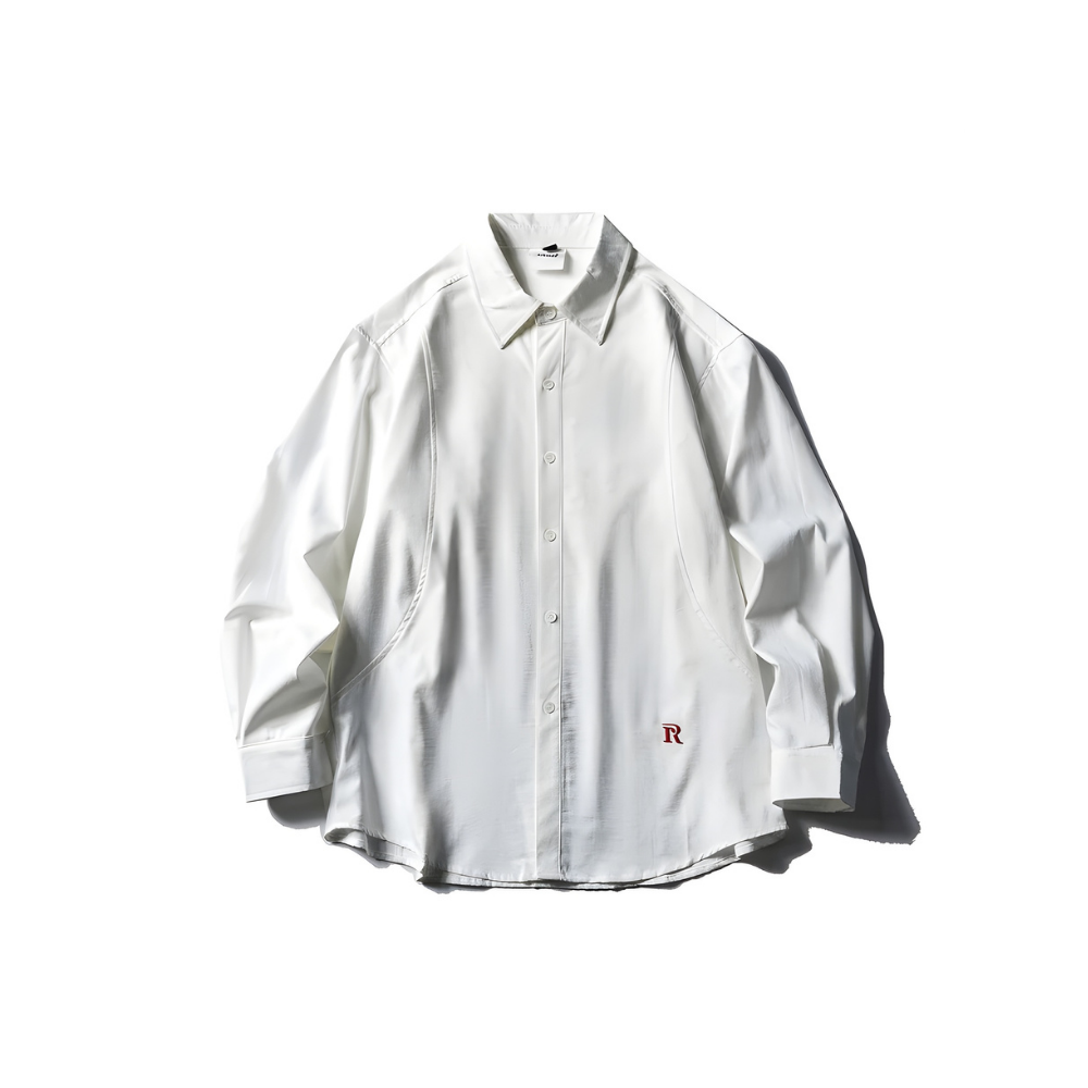 Oversized Back Twi-tucked Twill Shirts