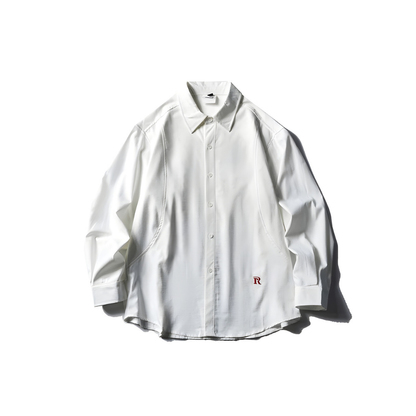 Oversized Back Twi-tucked Twill Shirts