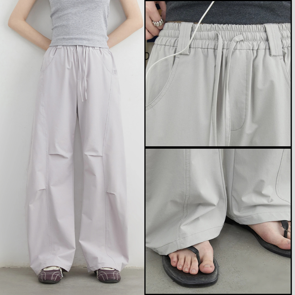 Wide Curve Tucking Pants