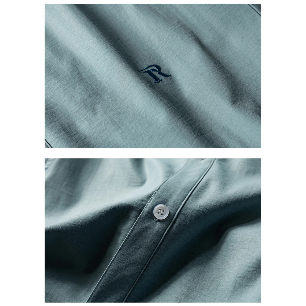 Oversized Back Twi-tucked Twill Shirts