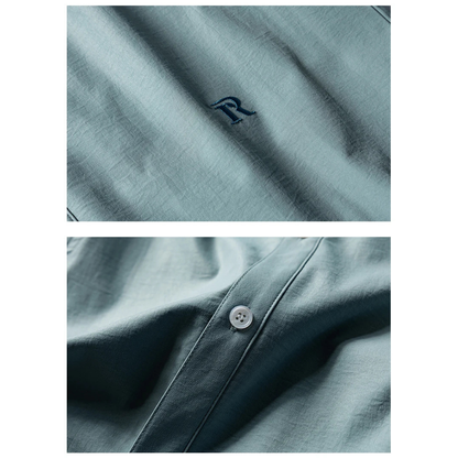 Oversized Back Twi-tucked Twill Shirts