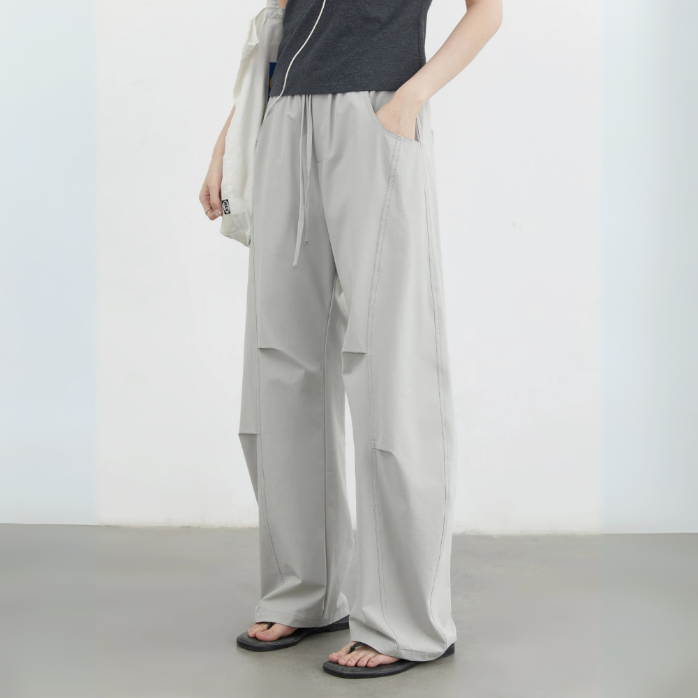 Wide Curve Tucking Pants