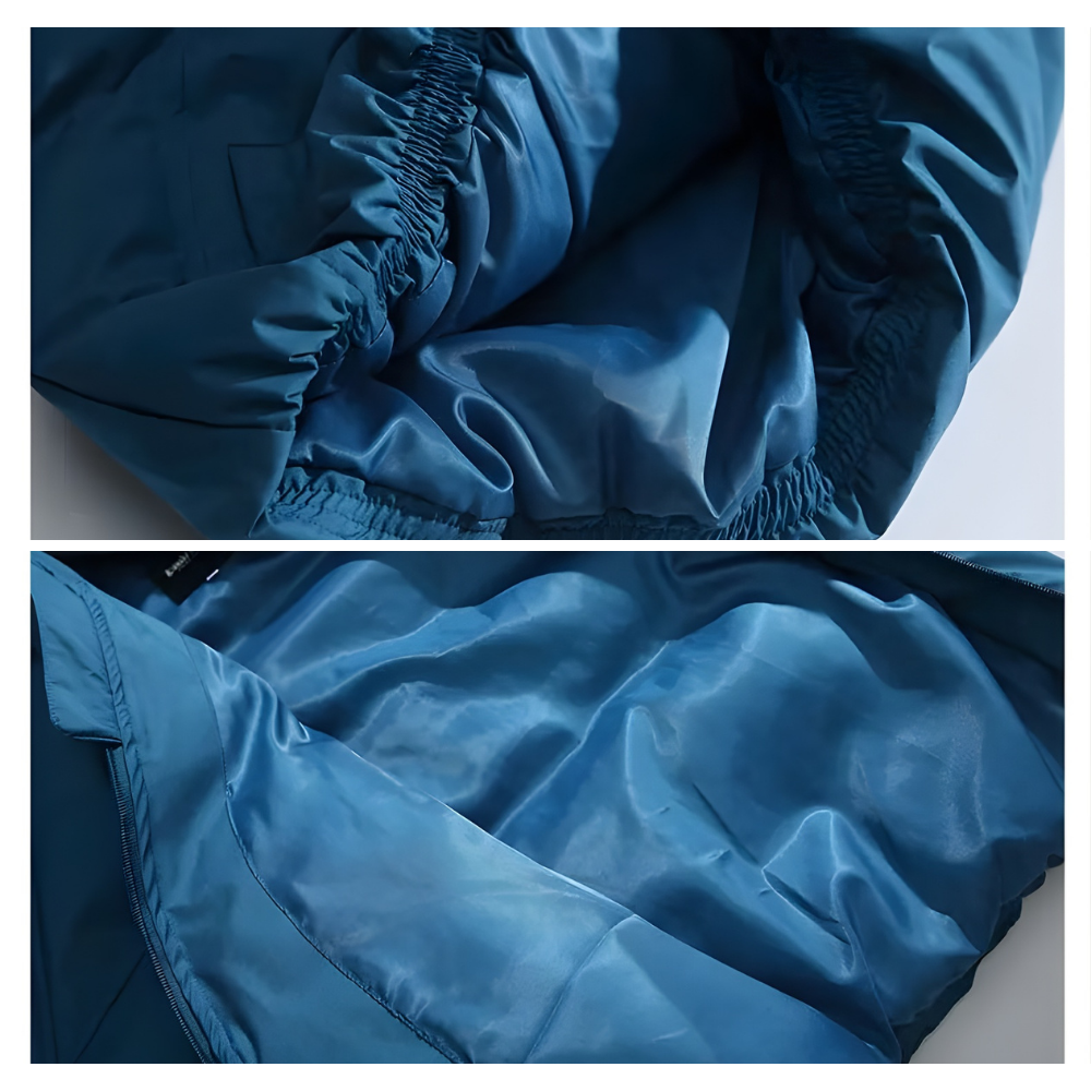 Loose Padded Cotton Hooded Diagonal Jacket