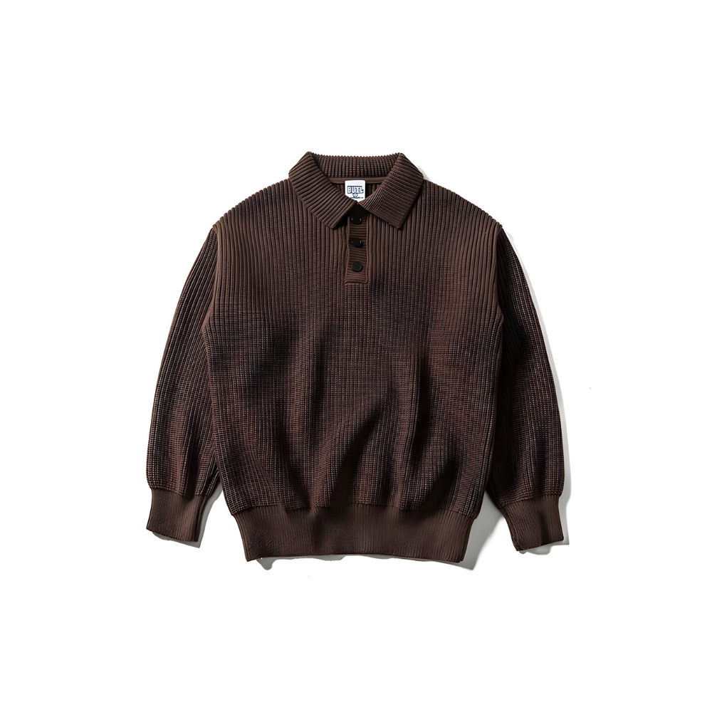 Loose Fit Polo Knit Pullover