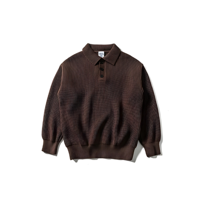 Loose Fit Polo Knit Pullover