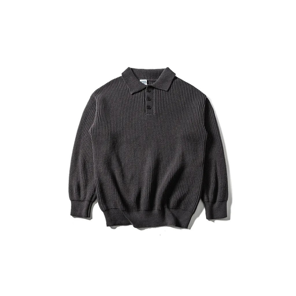 Loose Fit Polo Knit Pullover