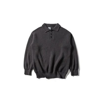 Loose Fit Polo Knit Pullover
