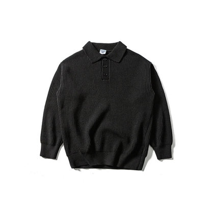 Loose Fit Polo Knit Pullover