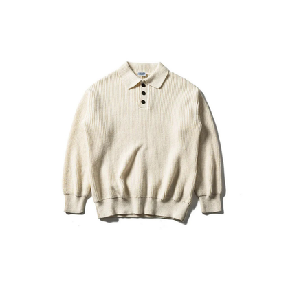 Loose Fit Polo Knit Pullover