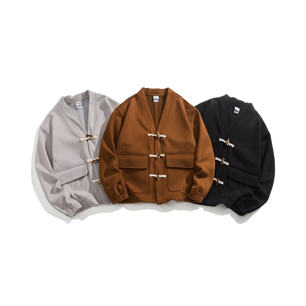 Toggle Buckle Sweat Cardigan