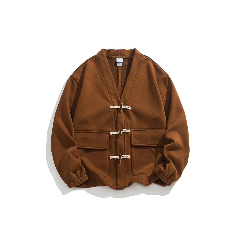 Toggle Buckle Sweat Cardigan