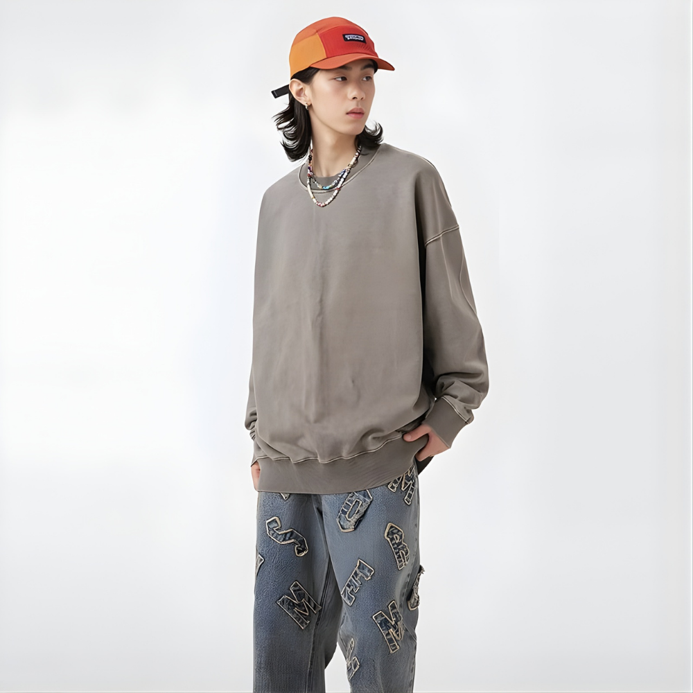 Oversized Long Sleeve Pullover Sweat