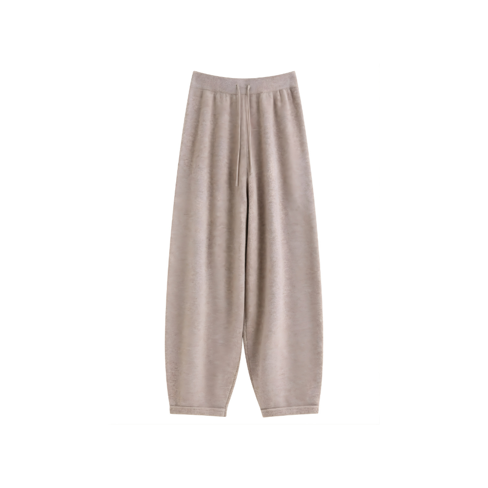 Drawstring Wool Wide Pants