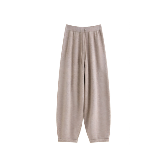 Drawstring Wool Wide Pants