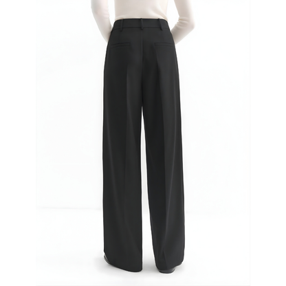 High Waisted Straight Leg Trousers