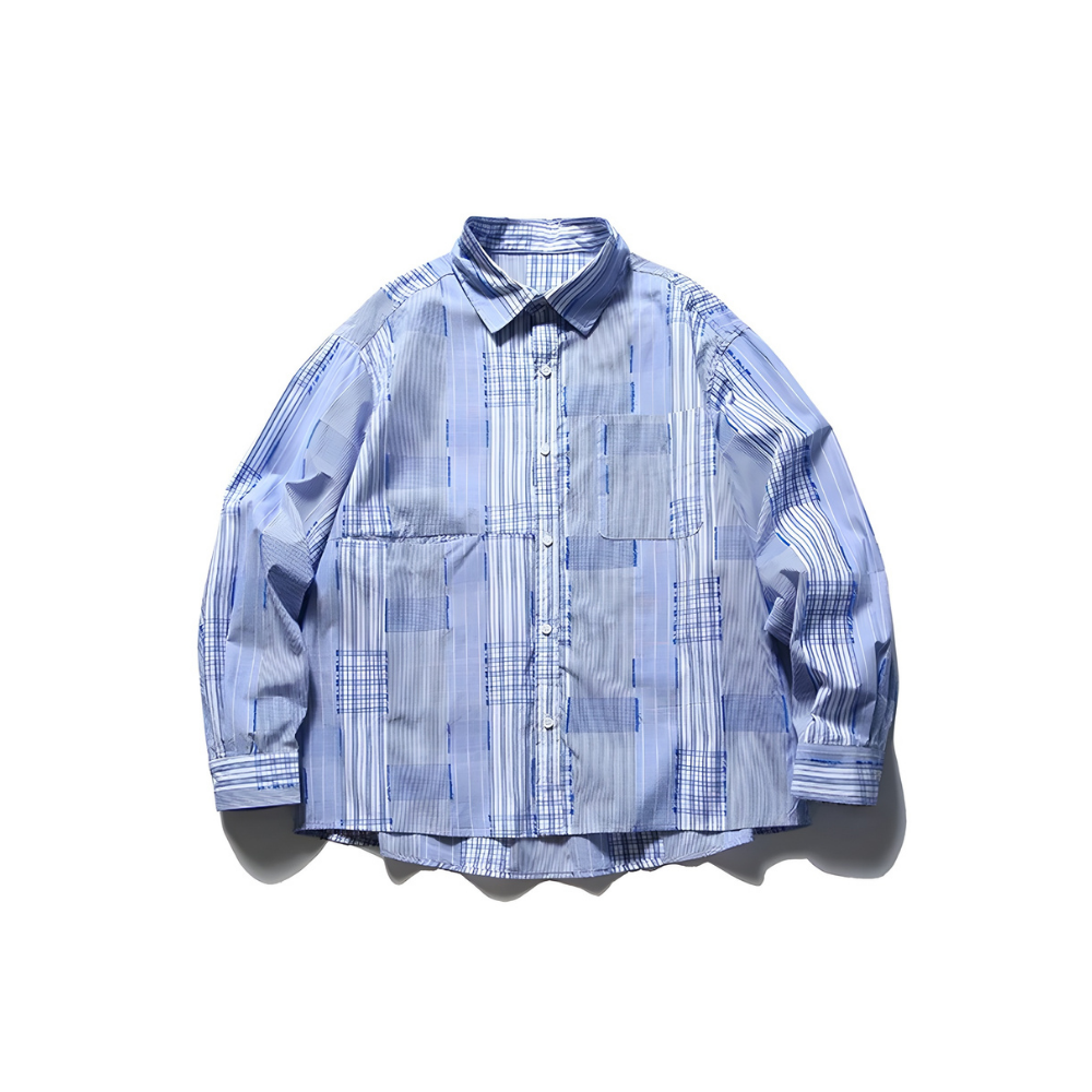 Oversized Patched Work Shirts