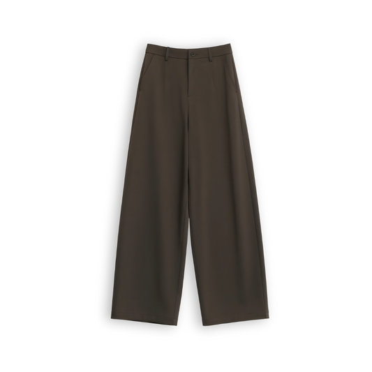 Slim Straight Wide Trousers