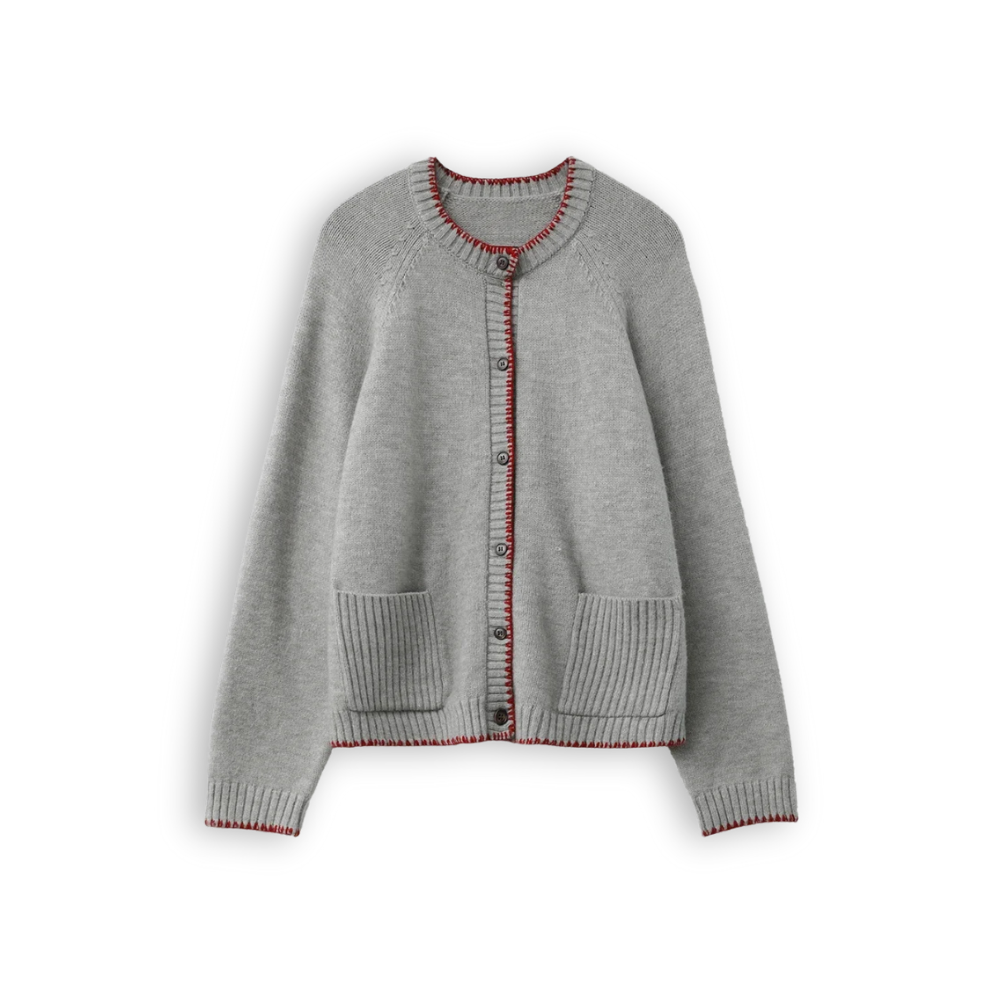 Stitch Designed Round Neck Sweater