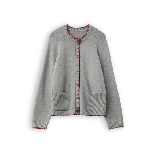 Stitch Designed Round Neck Sweater