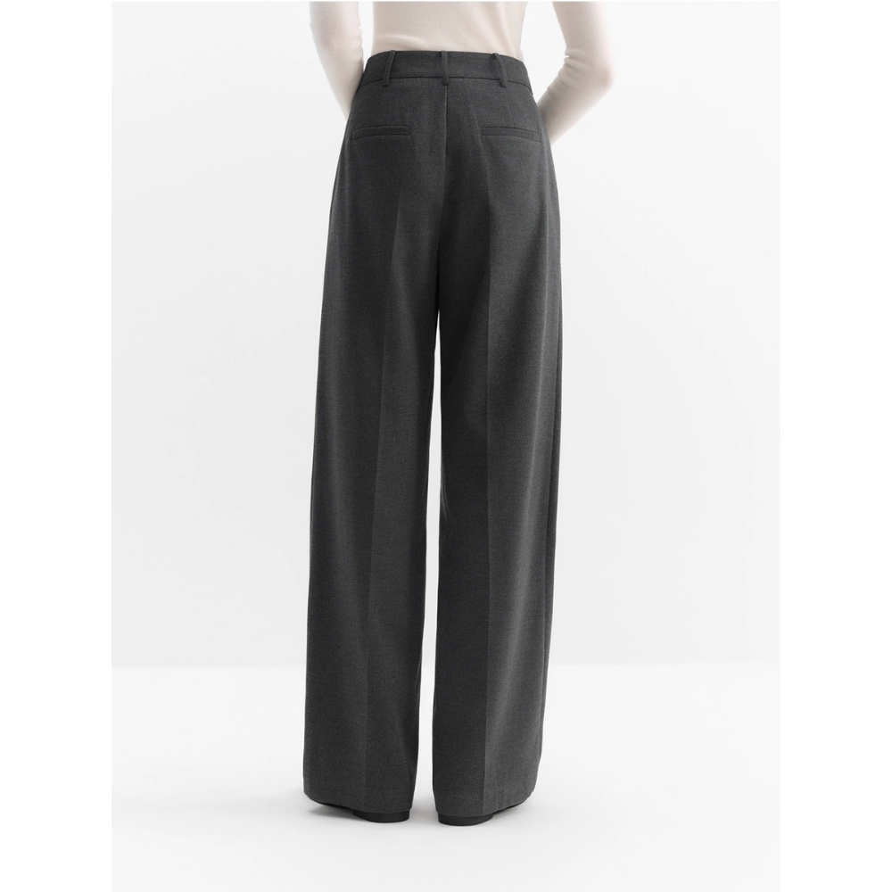 High Waisted Straight Leg Trousers