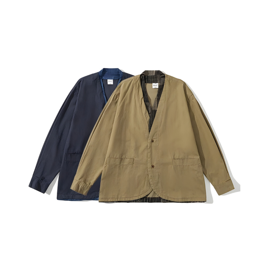 Check Switching Cotton Jacket