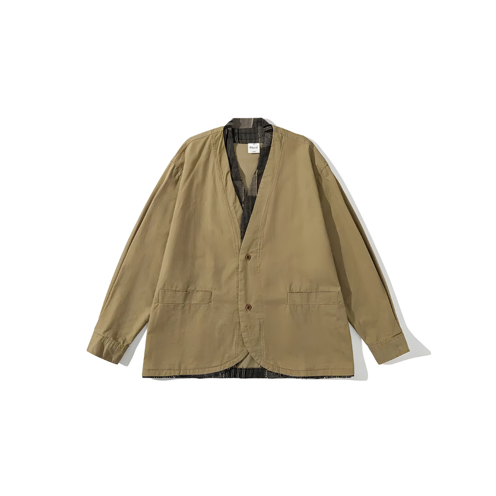 Check Switching Cotton Jacket