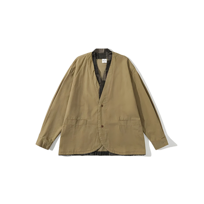 Check Switching Cotton Jacket