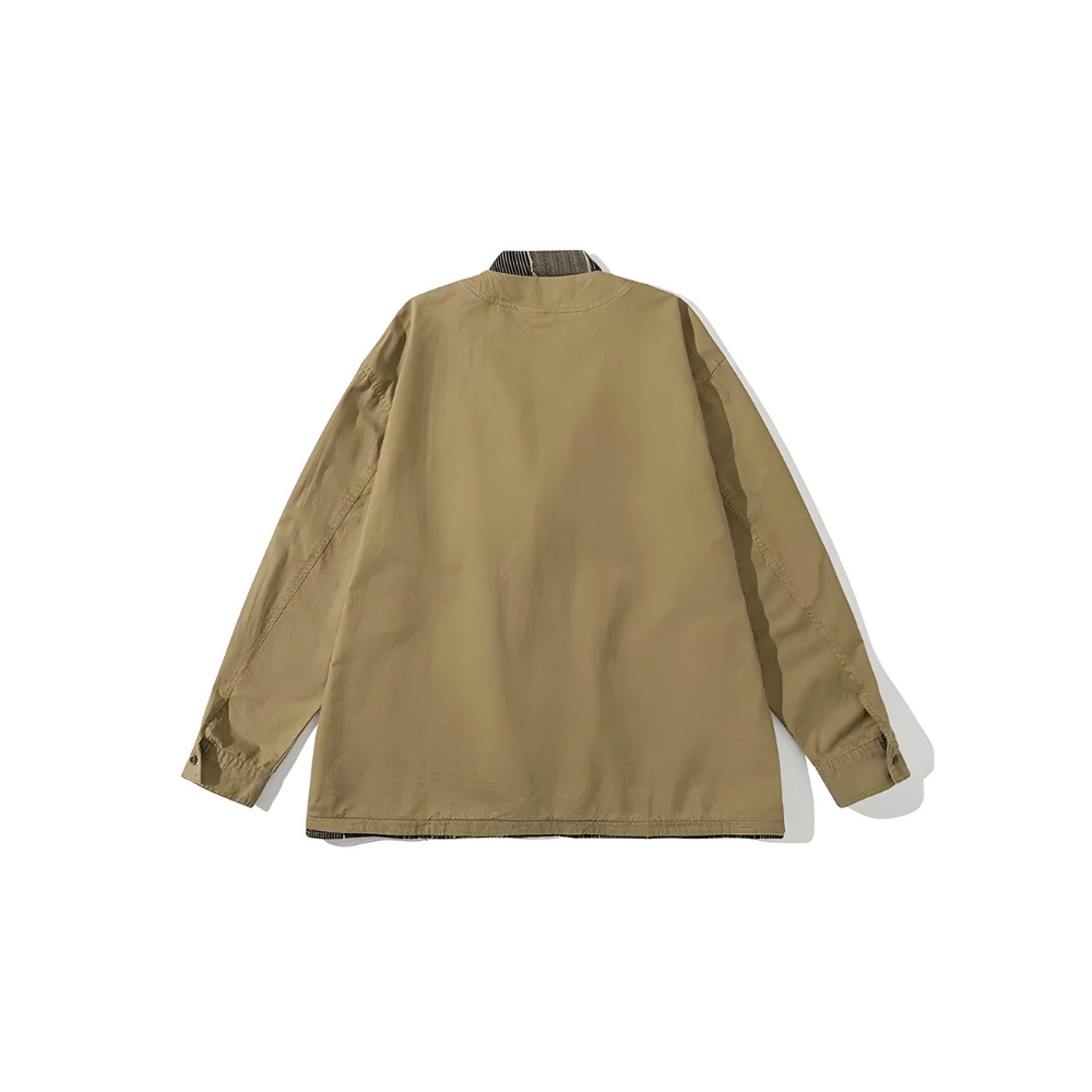 Check Switching Cotton Jacket