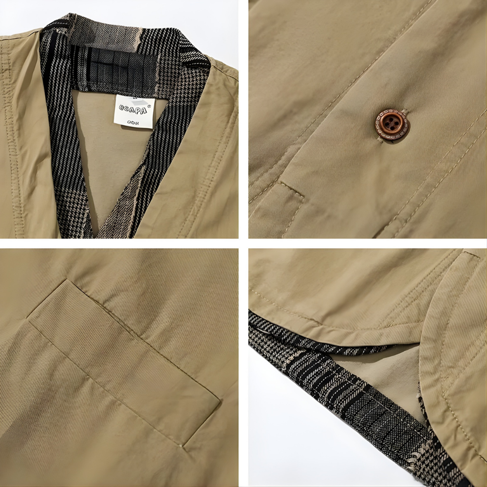 Check Switching Cotton Jacket